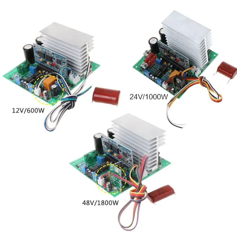 Инвертор с чистым синусом Мощность преобразователь частоты доска 12/24 V/48 V 600/1000/1800W готовой Панели набор «сделай сам» для 649E