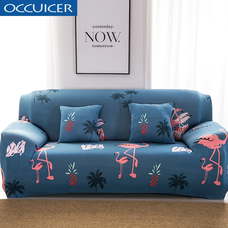

Flamingo Spandex Elastic Slipcovers Protective Stretch All-inclusive Slip-resistant Couch Case Cover For Living Room Decor