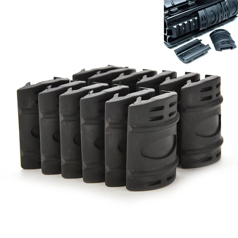 12pcs/lot Rubber Handguard Quad Rail Covers Tactical For Picatinny