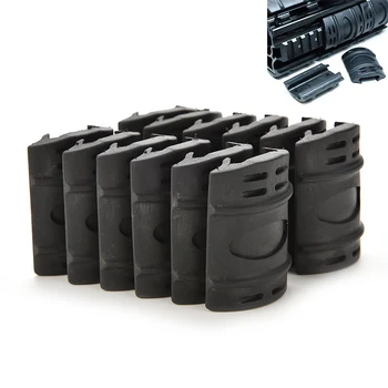 

12Pcs/lot Rubber Handguard Quad Rail Covers Tactical For Picatinny/Weaver Black Rail Rubber Cover Panels Guard Covers Wholesale