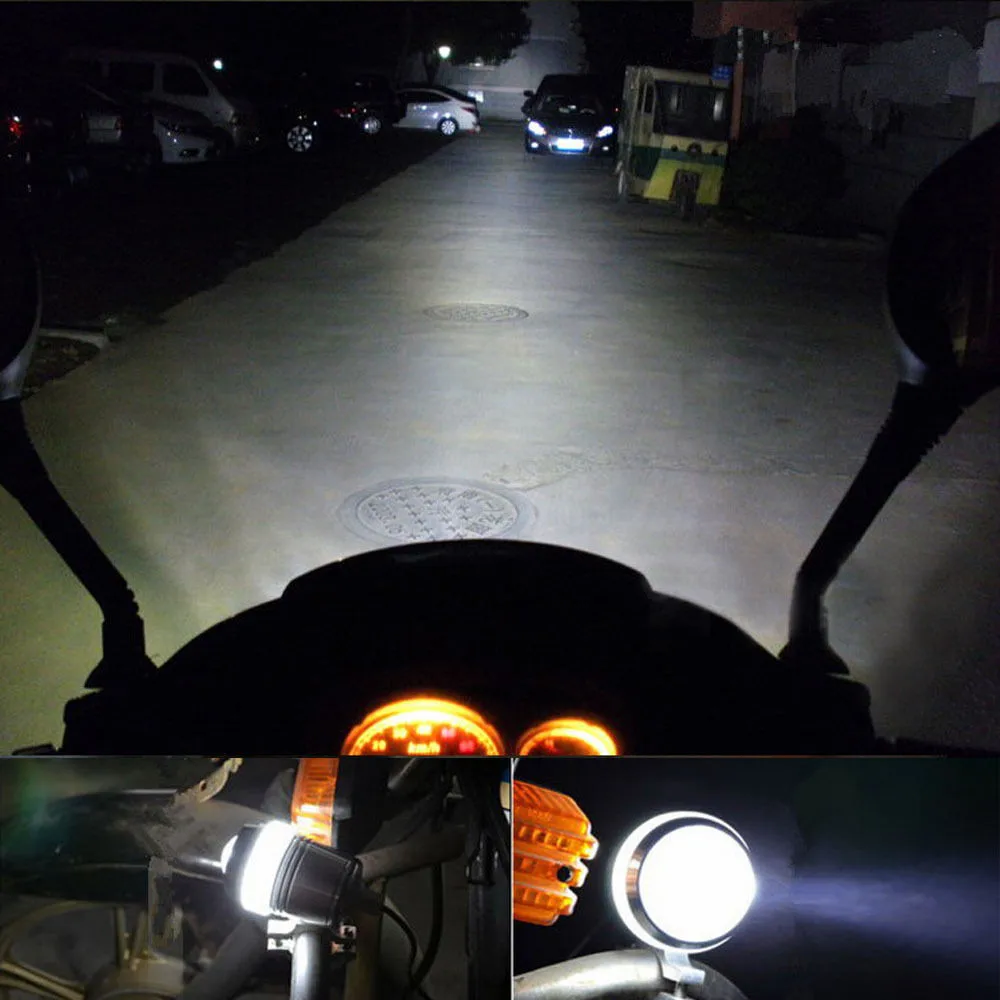 Hot Universal Waterproof Black Shell U3 LED Motor Bike Motorcycle Headlight Spot Light (6)