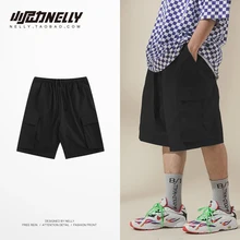 NELLY летние однотонные Пляжные Шорты Джокер повседневные мужские негабаритные шорты в британском стиле