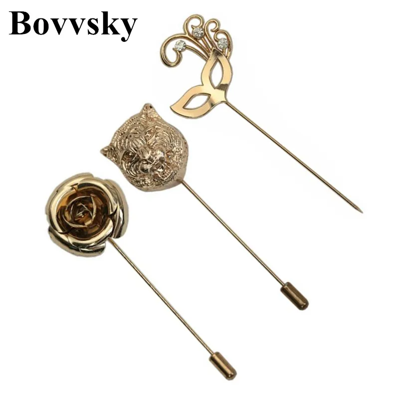 Цветочные булавки Bovvsky на лацкан для мужчин аксессуары костюмов свадебные