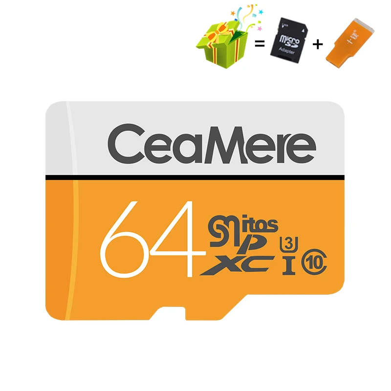 CeaMere карта памяти 256 ГБ 128 Гб 64 U3 UHS 3 32 Micro sd класс 10 1 флэш Microsd TF/SD карты для