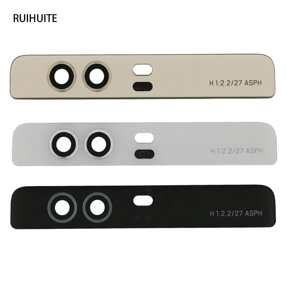 Новая верхняя и Задняя стеклянная крышка объектива камеры RUIHUITE для Huawei Ascend P9 Plus