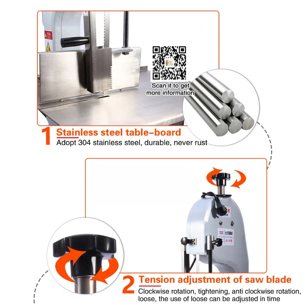Bone cutter frozen meat sawing machine 5