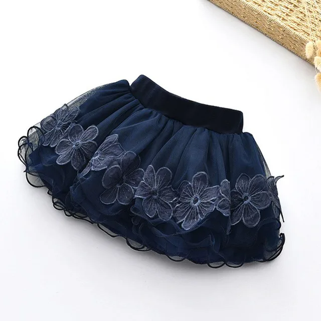 Spring Fall Summer Clothing Children Girl Cute Baby Kid Floral Tutu Cotton Skirts Lace Cotton Flower Princess High Quality 2-9Y 2