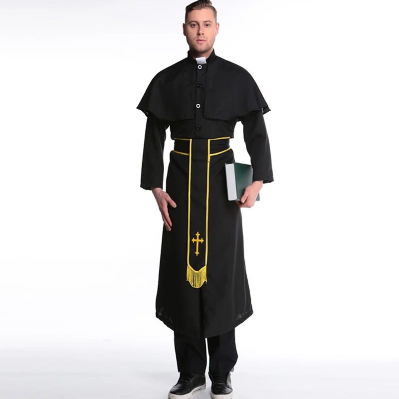 Halloween Adult Priest Robe Costume Medieval Monk Christian Missionary  Costumes Fancy Cosplay Uniform For Men Role-playing Suits - Sexy Costumes -  AliExpress