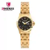 Chenxiブランド高品質腕時計レディースクォーツステンレススチールゴールド腕時計男性と女性ビジネスカップル腕時計pengnatate
