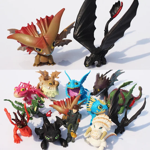 5Sets/lot How To Train Your Dragon 2 PVC Action Figure Doll Toys 13pcs