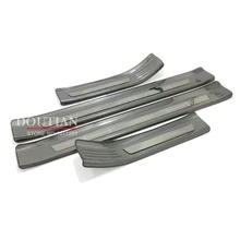 New Stainless Steel Door Sill Scuff Plates For Hyundai Kona Car Door Sill Protector For Kona 2018 Accessories car door sill scuff plate for hyundai kona kauai 2018 stainless steel door sill protector sticker for new kona kauai