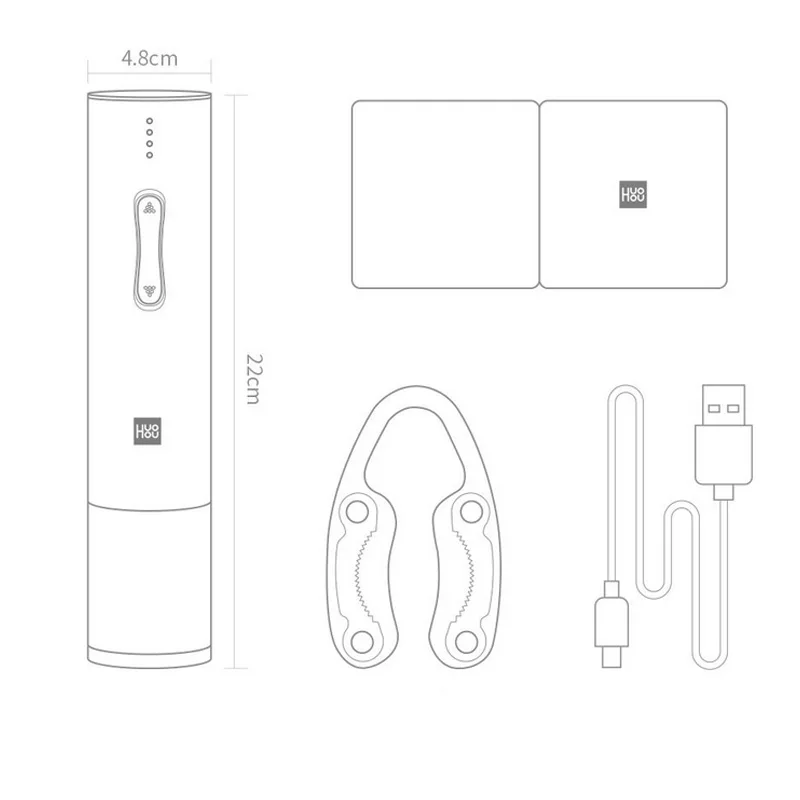 Xiaomi Mijia Huohou автоматический открывалка для бутылок красного вина Электрический штопор фольга резак пробковый инструмент 6S Открытый