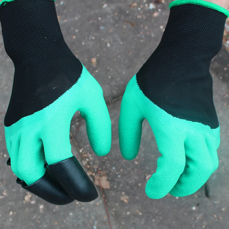 DMWOVB New garden gloves 8 abs plastic claws for garden excavation planting outdoor general protective work gloves Hot Selling