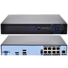 8ch 4mp h.265 poe nvr detector de movimento 48 v 802.3af onvif cctv poe gravador de vídeo xmeye app para câmera ip 4mp poe