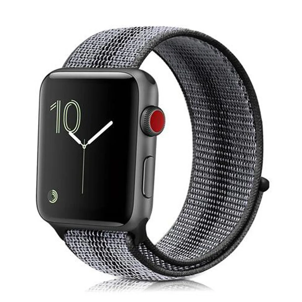 Ремешок для Apple Watch band Apple Watch 5 44мм 40мм iwatch 4 3 2 ремешок 42мм 38мм Спортивная петля Радуга Нейлоновая петля браслет ремешок для часов