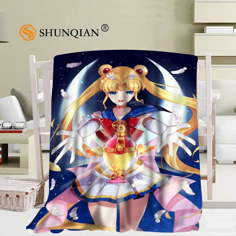 Одеяло Sailor Moon, мягкое, сделай сам, диван-кровать, одеяло для детей и взрослых, теплое, на заказ, одеяло 56x80Inch50X60Inch40X50Inch