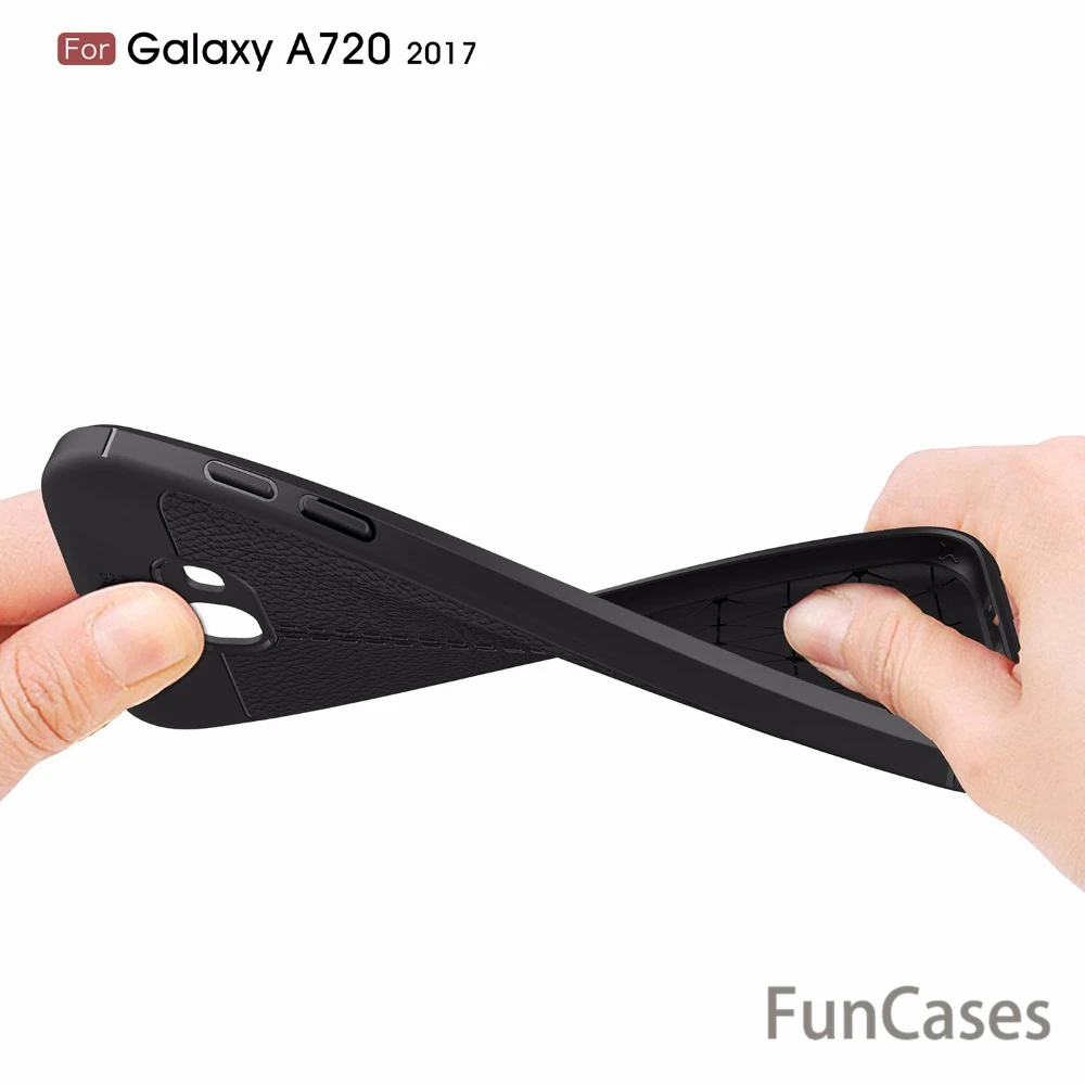 Для samsung A7 2017 чехол роскошный кожаный TPU силиконовый для телефона Galaxy A720 A720F задняя