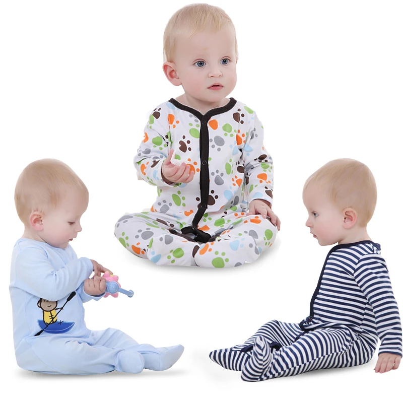 0 12 Months Autumn Winter Baby Boys Rompers 면 긴 Sleeves Kids Jumpsuit 신생아 옷 유아 Set Baby 옷 대 한