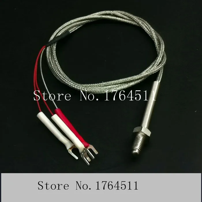 

[BELLA] Threaded screw type temperature sensor PT100 RTD temperature probe with shielding design: M6 * 12 --5pcs/lot