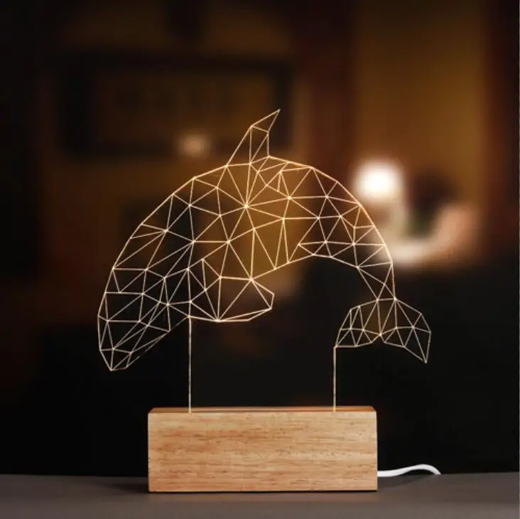 

The new 3 d animal small desk lamp creative gift boys and girls birthday gift bedroom berth lamp night light
