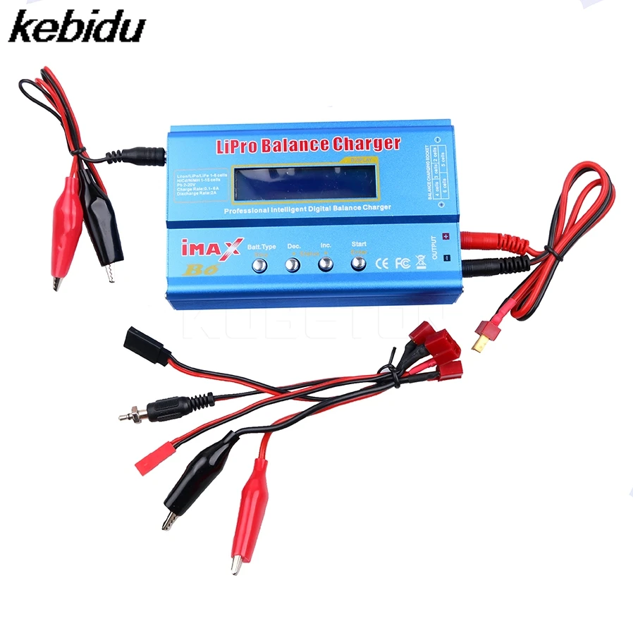 

kebidu Nimh Nicd lithium Battery IMAX B6AC RC B6 AC Balance Lipo Battery Charger Balance Discharger with Digital LCD Screen