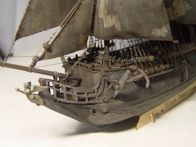 NIDALE model Scale 1/96 black pearl Pirates of the Caribbean Wooden Sail Baot Model kit Include English specification 2