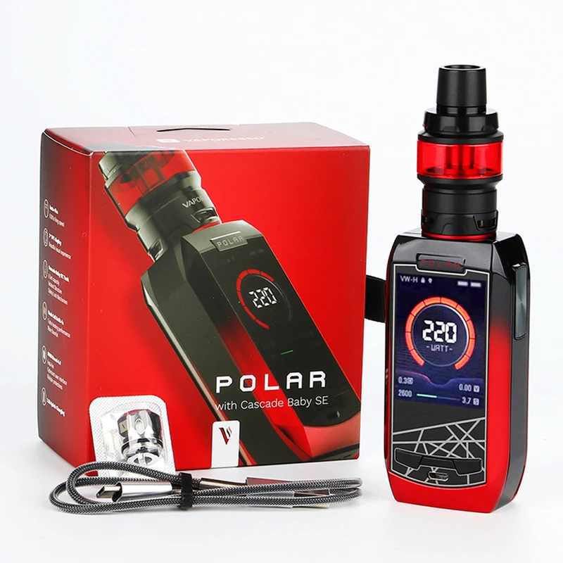 Оригинальный комплект Vaporesso POLAR с 220 Вт каскадным баком Baby SE 6 5 мл катушка GT Meshed 0 18