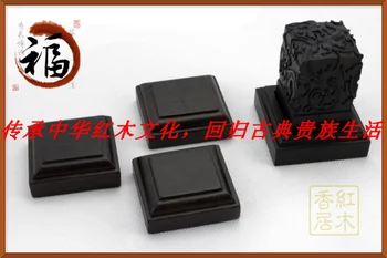 

Rosewood ebony square Taiwan promotion seal stone base / wood carving handicraft decoration / carving carving Dragon