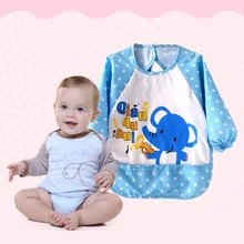 Новая Водонепроницаемая защитная одежда для всего тела от 0 до 3 лет, 1 предмет детская одежда для ужина красивые нагрудники для малышей, одежда с рисунком
