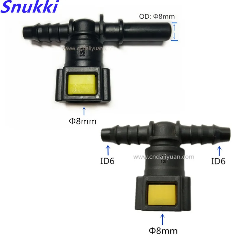 D8 Тройник Разъем для peugeot 207 Топливопровод быстрый разъем пластиковый разъем газовый топливный фильтр Разъем Два 2 шт. a много
