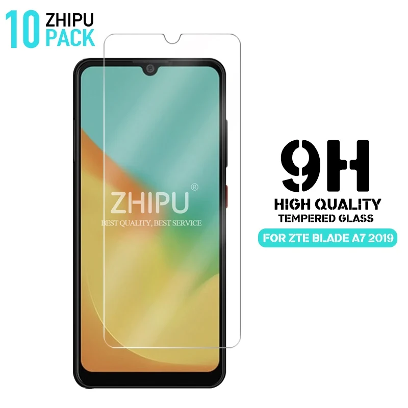 

10 Pcs Tempered Glass For ZTE Blade A7 2019 Screen Protector 2.5D 9H Tempered Glass For ZTE Blade A7 2019 Protective Film