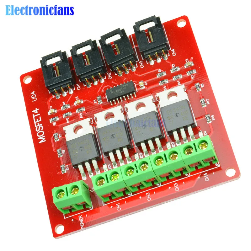 100% происхождение четырехканальный 4 канальный MOSFET Кнопка IRF540 V4.0 + модуль
