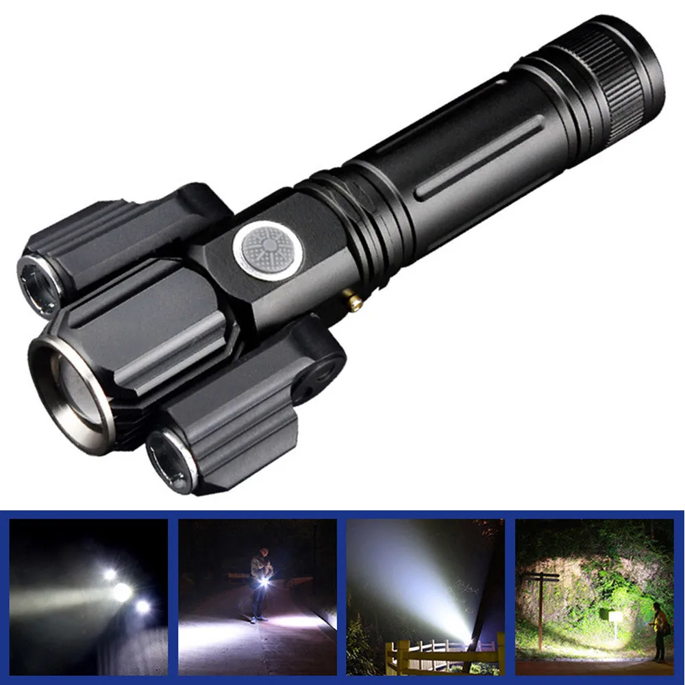 

2019 New High Quality Outdoor LED Rotatable Light Flashlight USB Charging Riding Night Fishing Drop Shipping