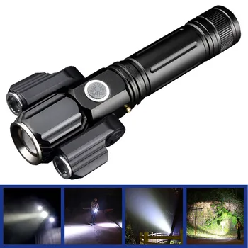 

Outdoor LED Rotatable Light Flashlight USB Charging Riding Night Fishing LED Torch Flashlight Latarka Handheld Linterna Lanterna