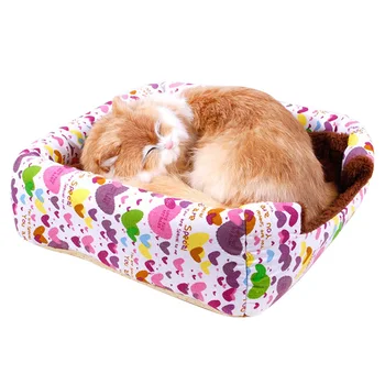 

Hot Fleece Soft Pet Yurt Home Dog Bed Puppy Dog Kennel Pet Bed House For Dog Cat Small Animals Home Dog House With Mat Chihuahua