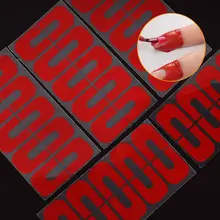 50 шт. Новые однотонные одноразовые u-образные защита от проливов для ногтей эластичные наклейки для пальцев Маникюрный Инструмент красота