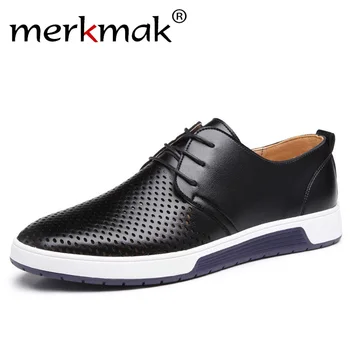 Merkmak Men's Casual Leather Elegant Shoes