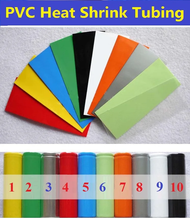

10pcs 18650 Battery Wrap PVC Heat Shrink Tubing Pre-cut (for single 18650 Battery) Free Shipping