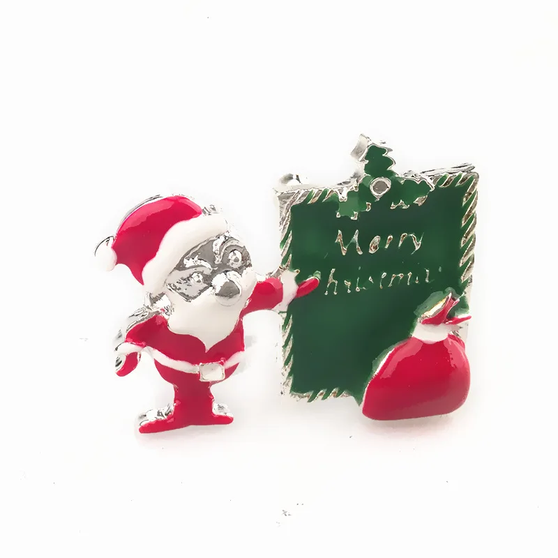 2017 Cute New Arrival Fashion Christmas Brooch Pins The Santa Claus Brooches Fine Jewelry Christmas Party XZ008