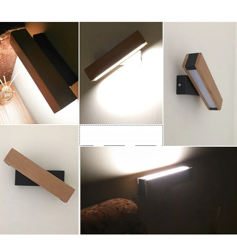 LukLoy скандинавский Новый ночник для спальни дерево прохода стена в современном минималистическом стиле лампа креативный кабинет