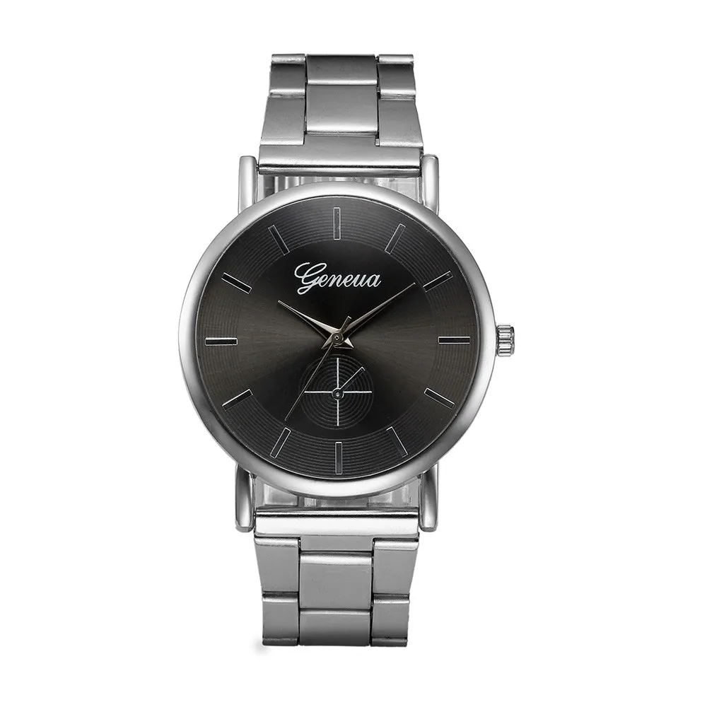 Relogio Feminino Women Watches Geneva Top Brand Silver Watch Fashion Reloj Mujer Stainless Steel Female Clock