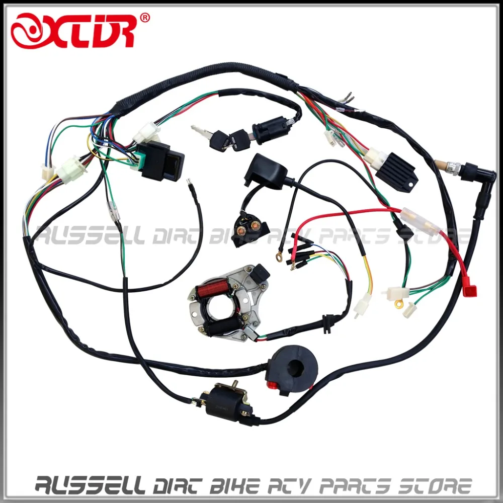 Atv 110cc 125cc Atv Parts Full Electrics Wiring Harness Cable Cdi Coil