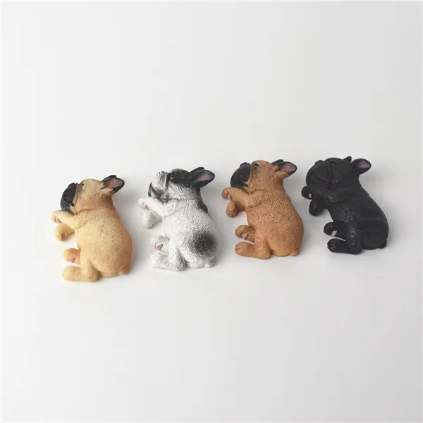 French Bull Dog Sleeping Lazy Pets Fridge Magnets PVC Figures Toys Car Home Office Decoration Gifts - S 4