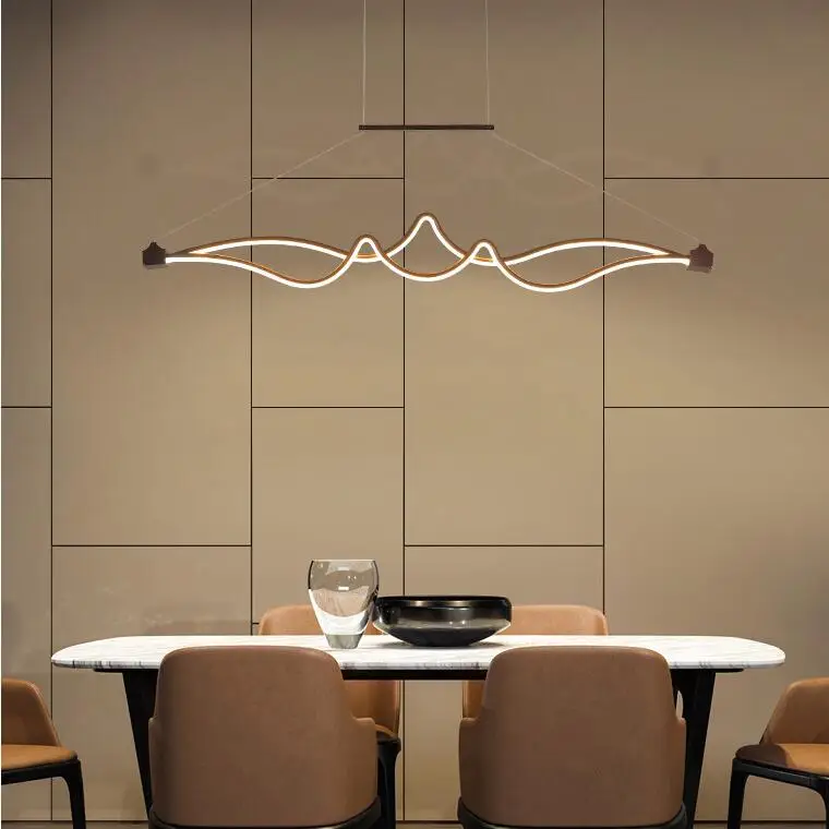 

2019 Coffee color Pendant Light Indoor Living Room Decoration Light Fixtures Dining-room Pendant Lamp Like hill