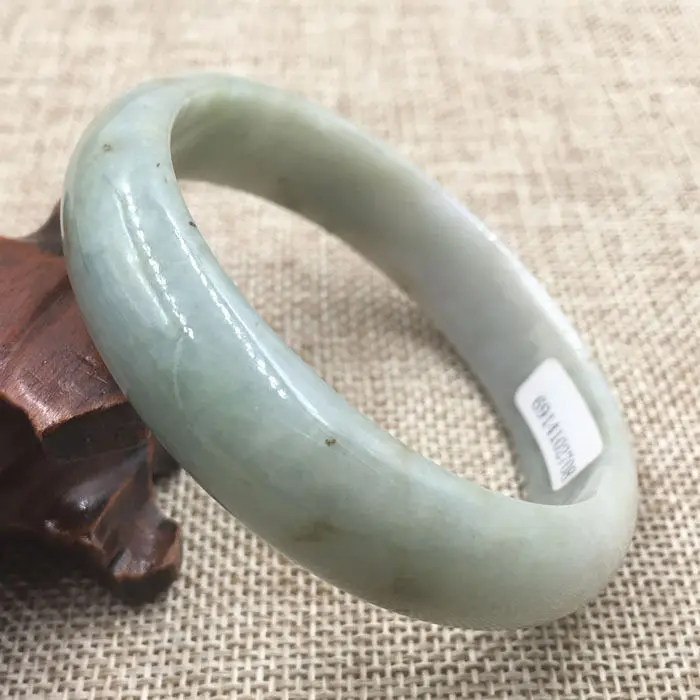 

FREE SHIPPING>>>@@ 59mm Certified Grade A Natural Lavender Green Jadeite Jade Bracelet Bangle 2708 NEW