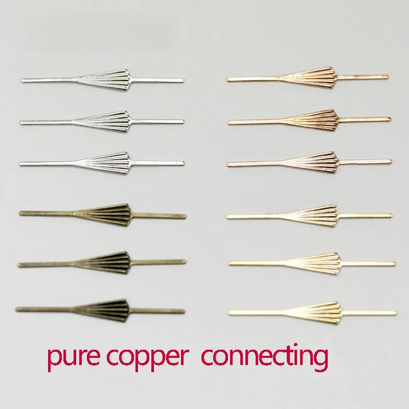 

100pcs/lot Pure Copper Arrow Shape Pin Connector Pendants Crystal Bead Curtain Chandelier Ball Parts Prism Hanging Suncatcher