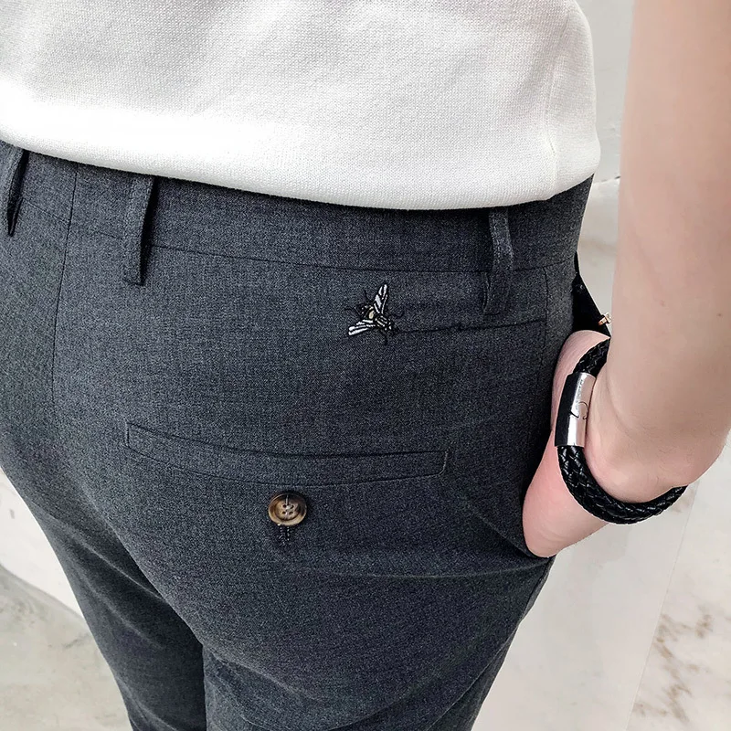 Summer new slim tapered gentleman nine points business casual pants personality fashion classic trend urban trousers youth Summer new slim tapered gentleman nine points business casual pants personality fashion classic trend urban trousers youth