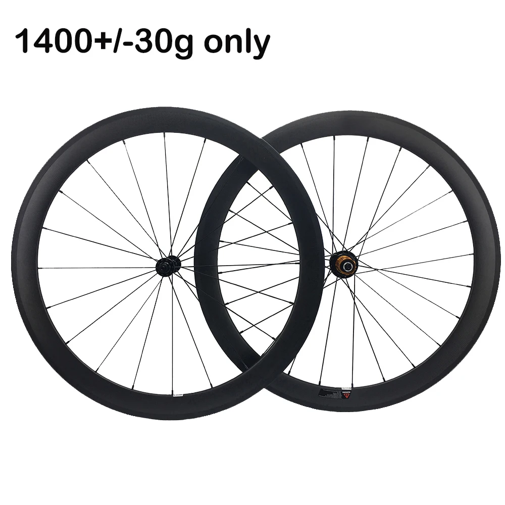 Ultra Light 1400g Carbon Fiber Road Wheel 50mm Clincher 23mm X 700C 11