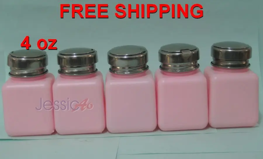 

4oz Pink plastic flux bottle chemical store with Dispenser lid Alcohol Bottle for soldering (5pcs/lot) Cleaning Liquid Bottle
