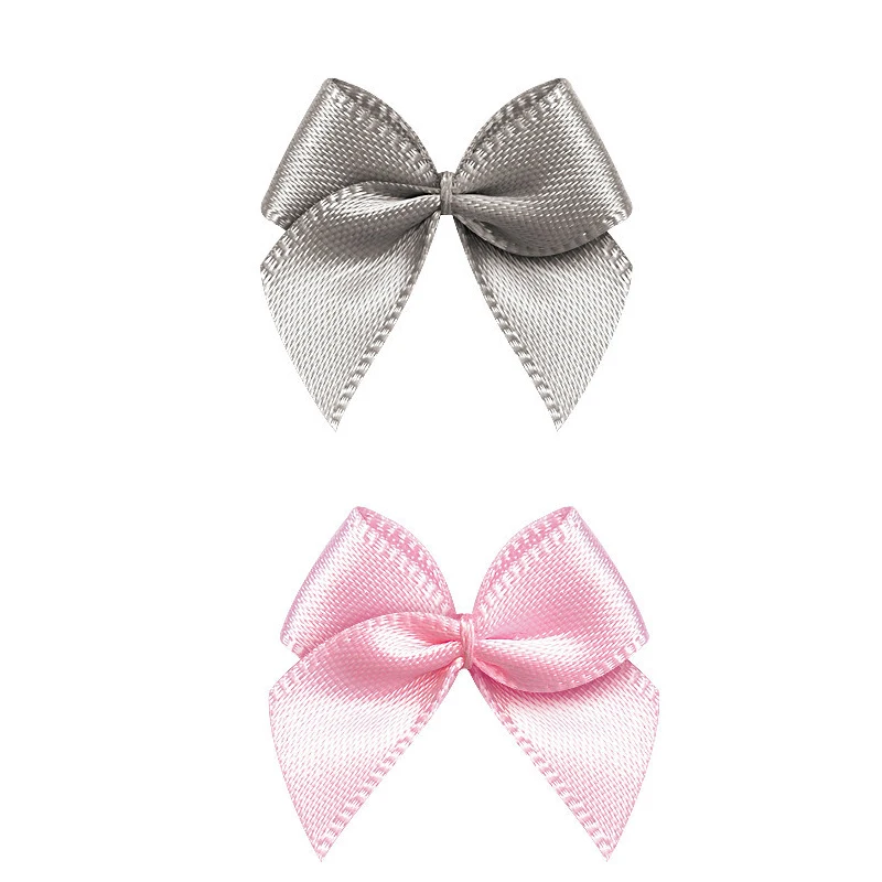 Hand Satin Ribbon Bows 50Pcs DIY Craft Supplie Wedding Party Decor Gift Packing Bowknots Sewing Headwear Accessories Appliques